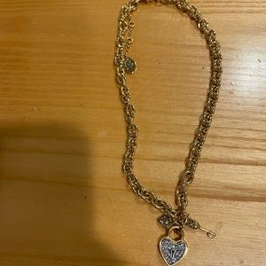 Juicy couture heart lock and key necklace